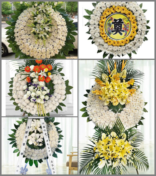 上海金山区枫泾镇新元村花圈速递